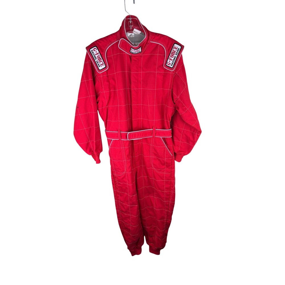 G-Force Racing Gear GF-645 Red Kart Suit Mens Abrasion Resistant Karting Medium